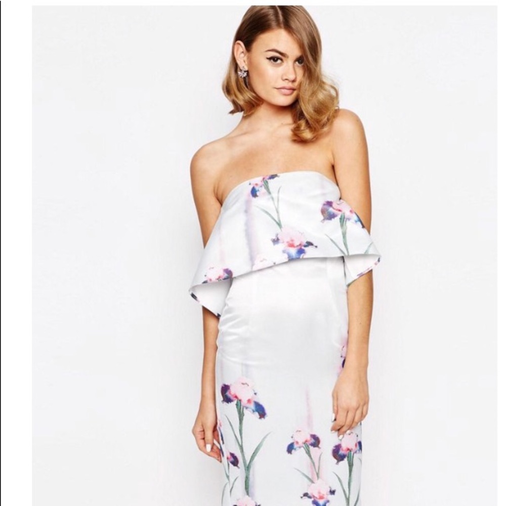 Floral Print Bandeau Dress
